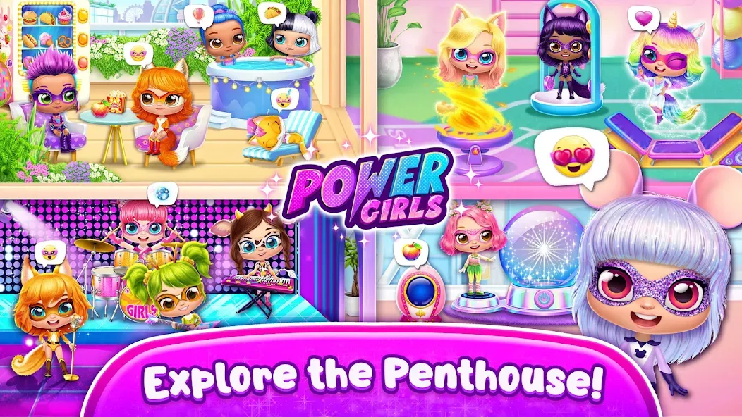 Power Girls - Fantastic Heroes  [МОД Бесконечные деньги] Screenshot 3