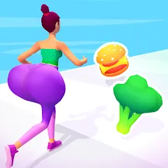 Скачать взломанную Twerk Race 3D: Belly Body Run (Тверк Рейс 3D)  [МОД Все открыто] - последняя версия apk на Андроид