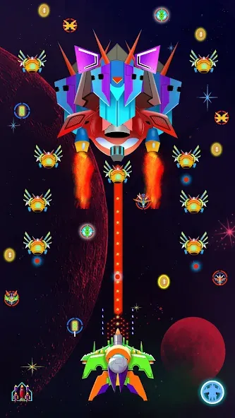 Galaxy Shooting: Alien Attack (Гэлэкси Шутинг)  [МОД Бесконечные монеты] Screenshot 5