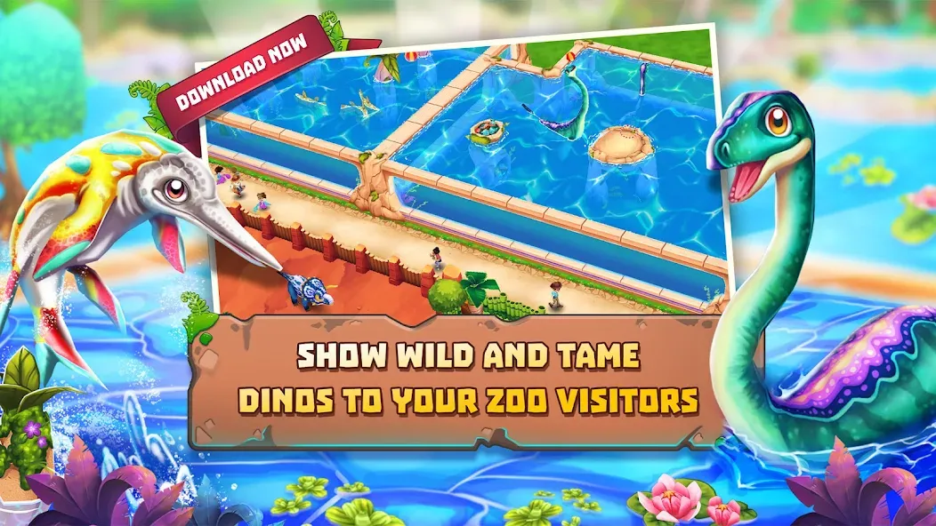 Dinosaur Park – Primeval Zoo (Динозавровый парк)  [МОД Меню] Screenshot 2