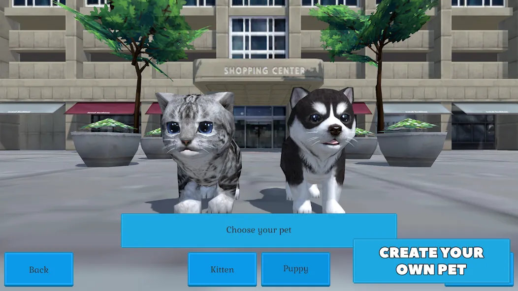 Cute Pocket Cat And Puppy 3D (Кьют Покет Кэт Энд Паппи 3Д)  [МОД Бесконечные деньги] Screenshot 1