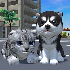 Скачать взломанную Cute Pocket Cat And Puppy 3D (Кьют Покет Кэт Энд Паппи 3Д)  [МОД Бесконечные деньги] - стабильная версия apk на Андроид