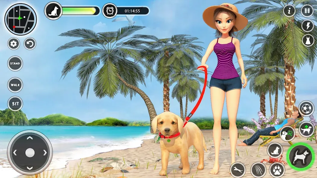 Dog Simulator Pet Dog Games 3D  [МОД Бесконечные деньги] Screenshot 1