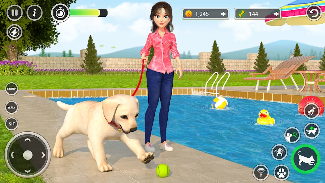 Dog Simulator Pet Dog Games 3D  [МОД Бесконечные деньги] Screenshot 2