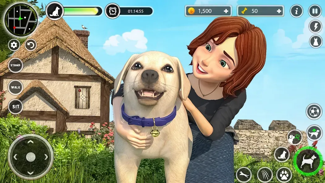 Dog Simulator Pet Dog Games 3D  [МОД Бесконечные деньги] Screenshot 3