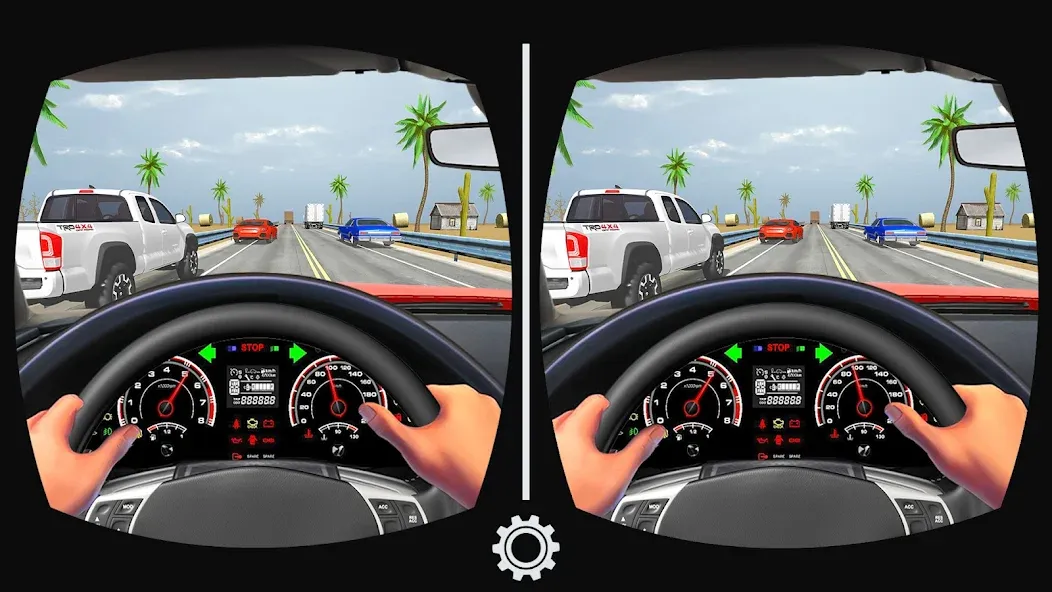 VR Traffic Racing In Car Drive (ВР Трафик Гонки на Автомобиле Вождения)  [МОД Много монет] Screenshot 1