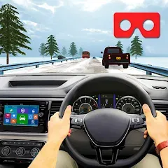 Скачать взлом VR Traffic Racing In Car Drive (ВР Трафик Гонки на Автомобиле Вождения)  [МОД Много монет] - последняя версия apk на Андроид