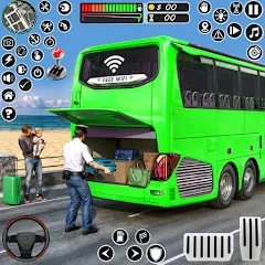 Взломанная Coach Tourist Bus City Driving  [МОД Unlimited Money] - полная версия apk на Андроид