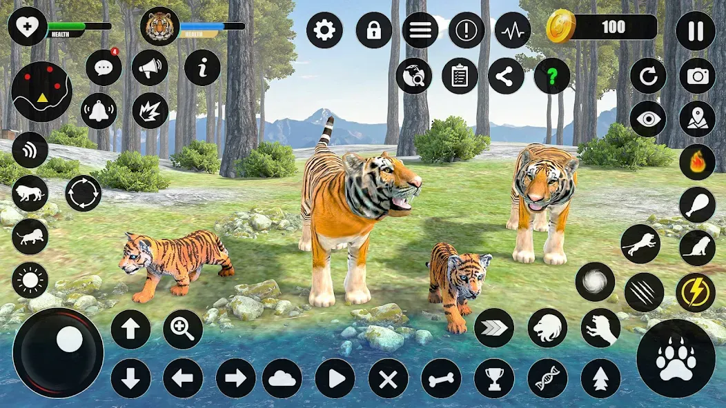 Tiger Simulator Animal Games (Тигровый симулятор  игры с животными)  [МОД Меню] Screenshot 2