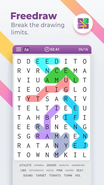 Word Search Colorful  [МОД Menu] Screenshot 5