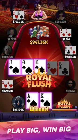 Mega Hit Poker: Texas Holdem (Мега Хит Покер)  [МОД Меню] Screenshot 2