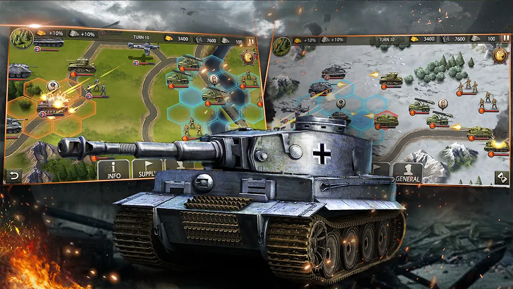 World War 2:WW2 Strategy Games (Вторая мировая война)  [МОД Mega Pack] Screenshot 3