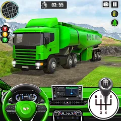 Скачать взломанную Offroad Oil Tanker Truck Games (Оффроуд Игры на машинецистерне для нефти)  [МОД Все открыто] - стабильная версия apk на Андроид