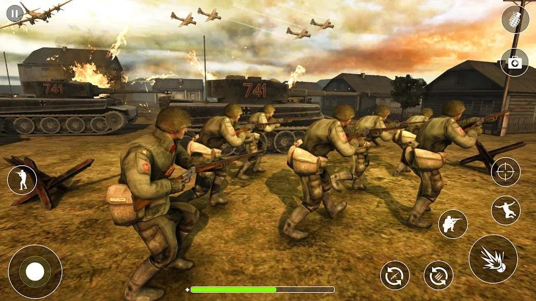 WW2 Survival Shooter :Gun fire (Вторая Мировая Война  )  [МОД Все открыто] Screenshot 2