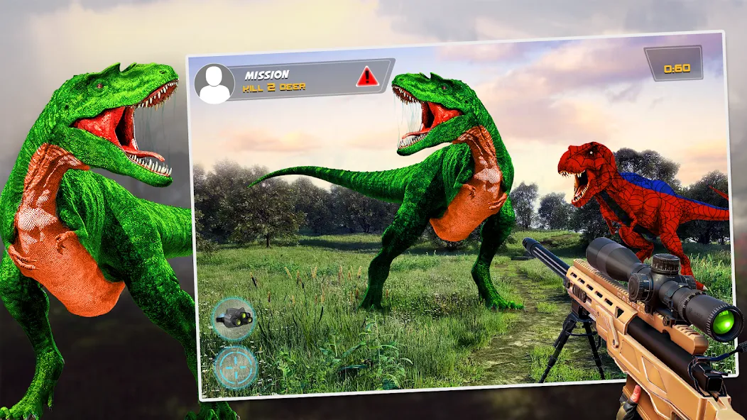 Dino Hunting Sniper Shooter 3D  [МОД Бесконечные деньги] Screenshot 2