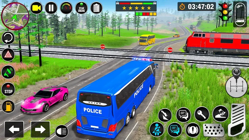 City Bus Simulator Bus Game 3D (Полицейский автобус симулятор)  [МОД Меню] Screenshot 4