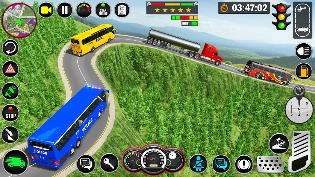 City Bus Simulator Bus Game 3D (Полицейский автобус симулятор)  [МОД Меню] Screenshot 5