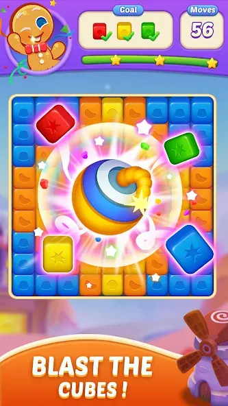 Candy Blast Fever:Cubes Crush (Кенди Бласт Фивер)  [МОД Mega Pack] Screenshot 3