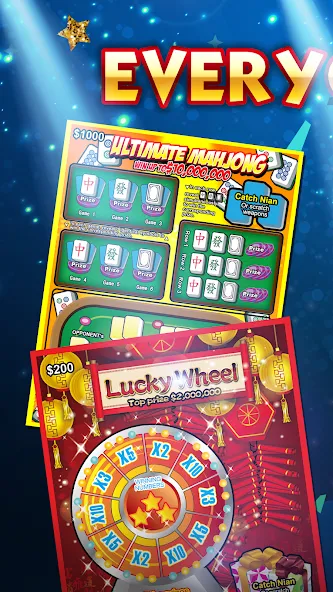 Lottery Scratch Off - Mahjong  [МОД Unlimited Money] Screenshot 1