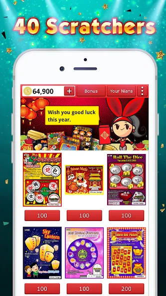 Lottery Scratch Off - Mahjong  [МОД Unlimited Money] Screenshot 4