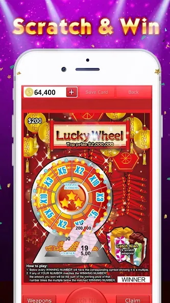 Lottery Scratch Off - Mahjong  [МОД Unlimited Money] Screenshot 5