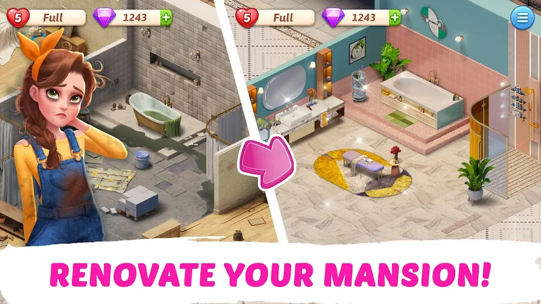 My Story - Mansion Makeover  [МОД Unlimited Money] Screenshot 2