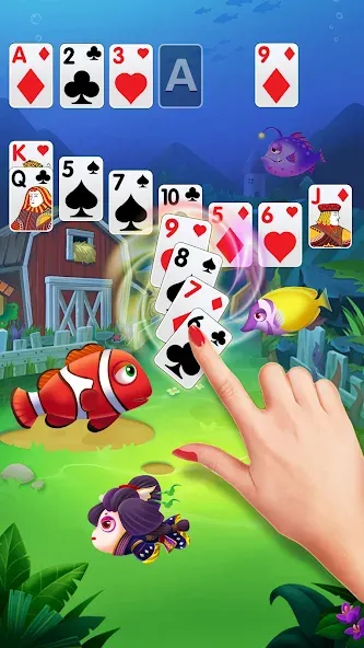 Solitaire Fish Klondike Card (Солитер Карточная игра Клондайк Фиш)  [МОД Много денег] Screenshot 3