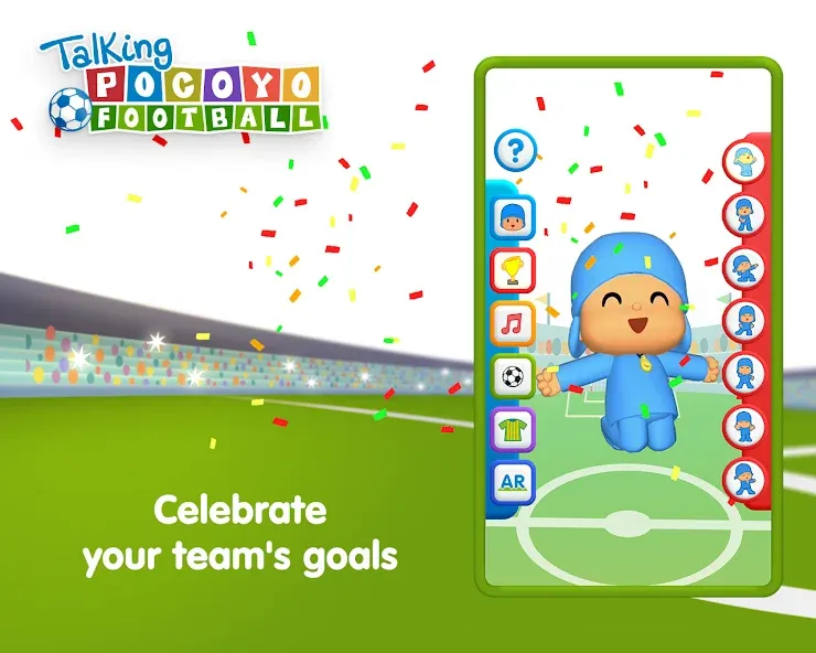 Talking Pocoyo Football  [МОД Бесконечные деньги] Screenshot 3