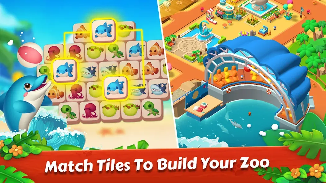 Zoo Tile - Match Puzzle Game (Зу Тайл)  [МОД Menu] Screenshot 2