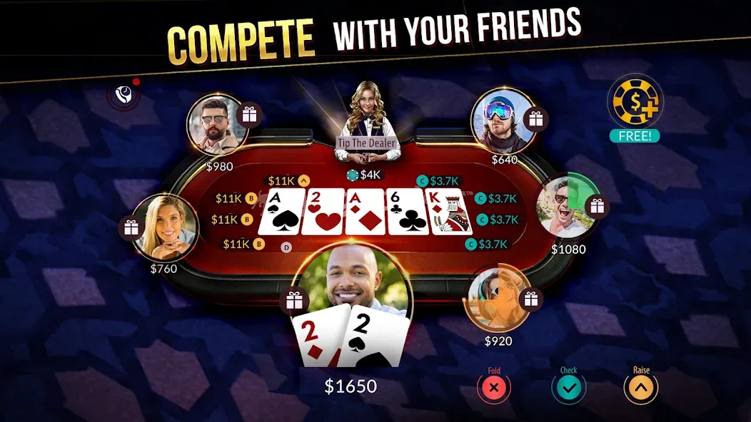 Zynga Poker ™ – Texas Holdem (Зинга Покер)  [МОД Mega Pack] Screenshot 3