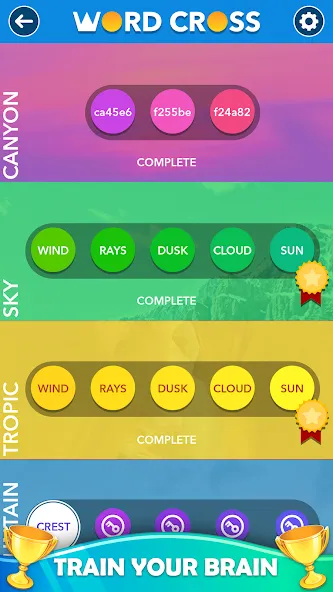 Word Cross: Offline Word Games  [МОД Бесконечные монеты] Screenshot 4