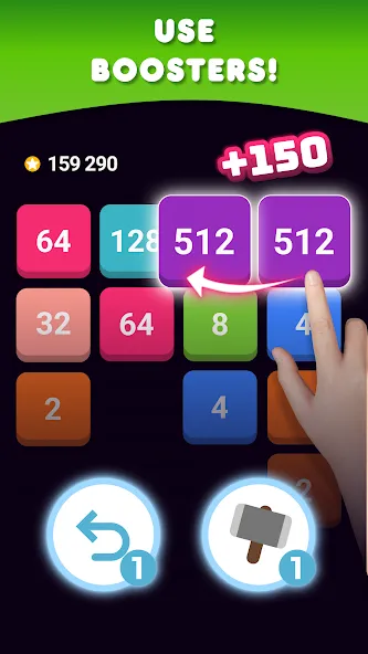 2048: Puzzle Game! Merge Block (Две тысячи сорок восемь)  [МОД Бесконечные монеты] Screenshot 4