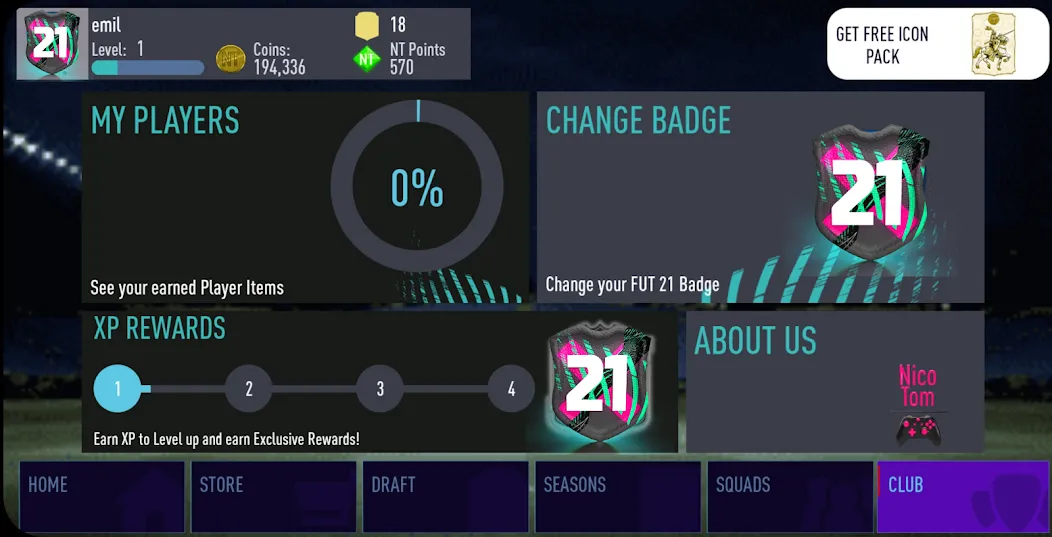 NT 21 Draft + Pack Opener  [МОД Все открыто] Screenshot 3