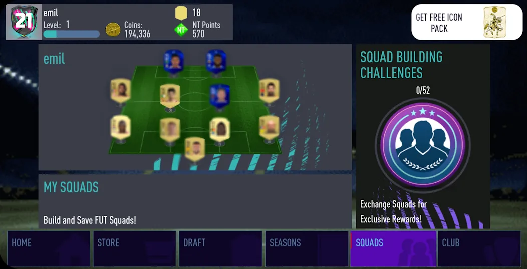 NT 21 Draft + Pack Opener  [МОД Все открыто] Screenshot 5