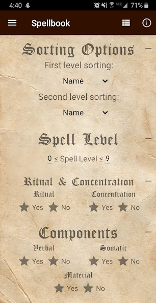 D&D Spellbook 5e  [МОД Menu] Screenshot 2