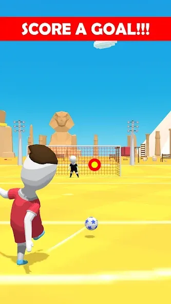 Stickman Freekick: Soccer game  [МОД Много денег] Screenshot 2