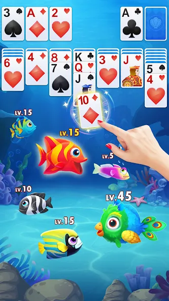 Solitaire Fish  [МОД Много денег] Screenshot 2