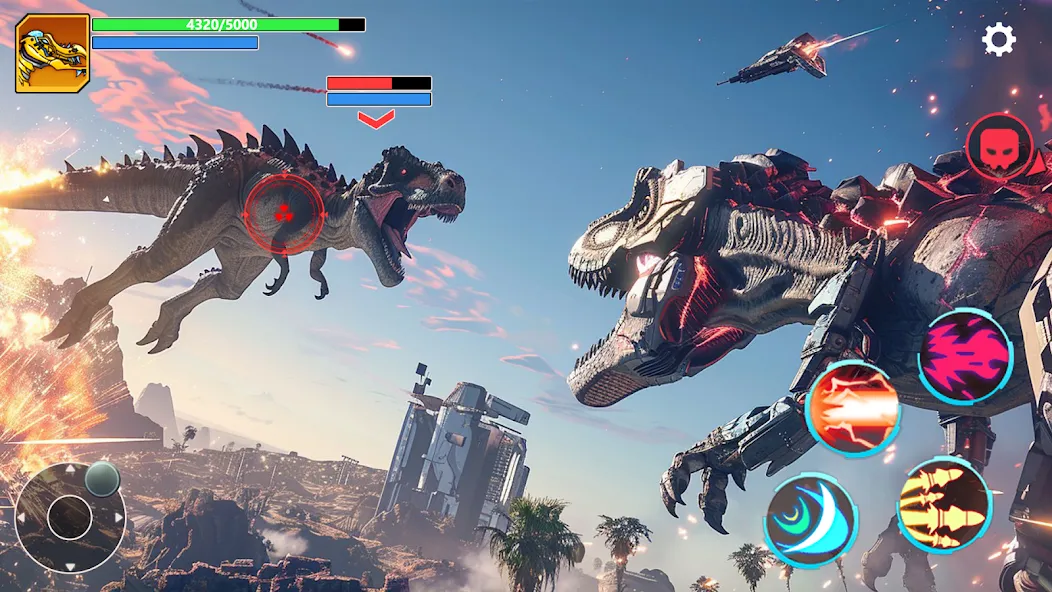 Mech War: Jurassic Dinosaur (Мех Батл)  [МОД Menu] Screenshot 2