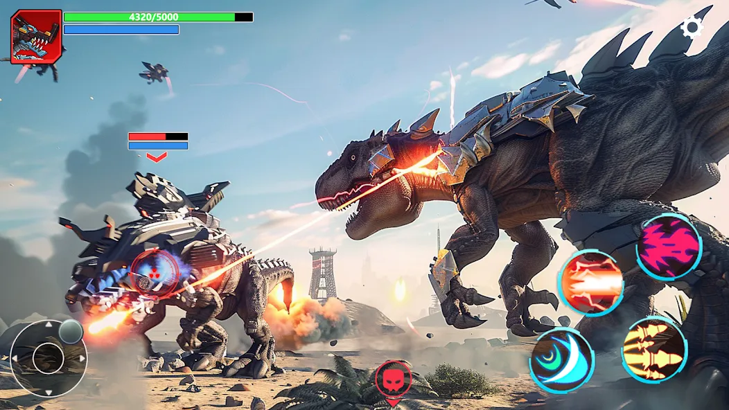 Mech War: Jurassic Dinosaur (Мех Батл)  [МОД Menu] Screenshot 3