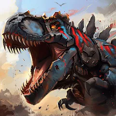 Скачать взлом Mech War: Jurassic Dinosaur (Мех Батл)  [МОД Menu] - стабильная версия apk на Андроид