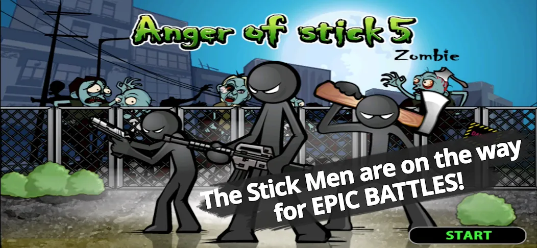 Anger of stick 5 : zombie (Ангер оф стик 5)  [МОД Unlimited Money] Screenshot 1