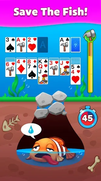 Solitaire Fish  [МОД Много денег] Screenshot 2