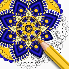 Взлом Mandala Coloring Book Game (Мандала Книга раскрасок  Игра)  [МОД Много монет] - последняя версия apk на Андроид