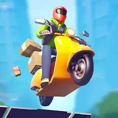 Взлом Moto City: Mad Bike Delivery (Мото Сити)  [МОД Unlocked] - полная версия apk на Андроид