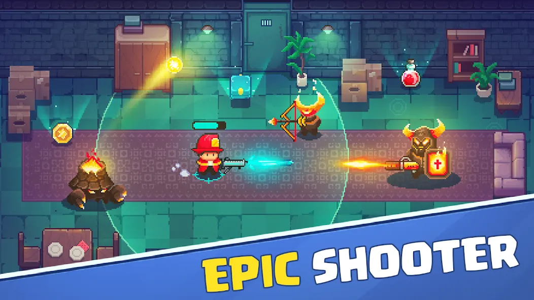 Firefighter: pixel shooter  [МОД Меню] Screenshot 1