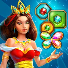 Взломанная Lost Jewels - Match 3 Puzzle (Лост Джуэлс)  [МОД Unlocked] - полная версия apk на Андроид