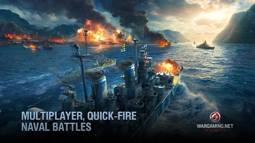 World of Warships Blitz War (Ворлд оф Варшипс Блиц Вар)  [МОД Меню] Screenshot 4