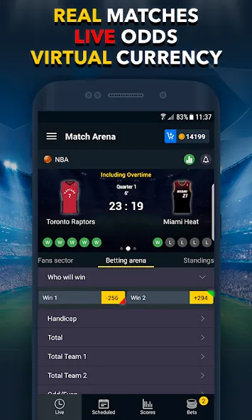 Sports Betting Game - BETUP  [МОД Много денег] Screenshot 1