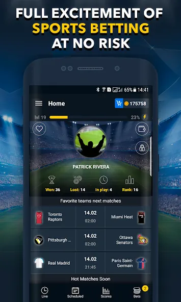 Sports Betting Game - BETUP  [МОД Много денег] Screenshot 2