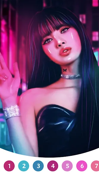 BlackPink Paint by Number (БлэкПинк Раскраска по номерам)  [МОД Unlocked] Screenshot 5